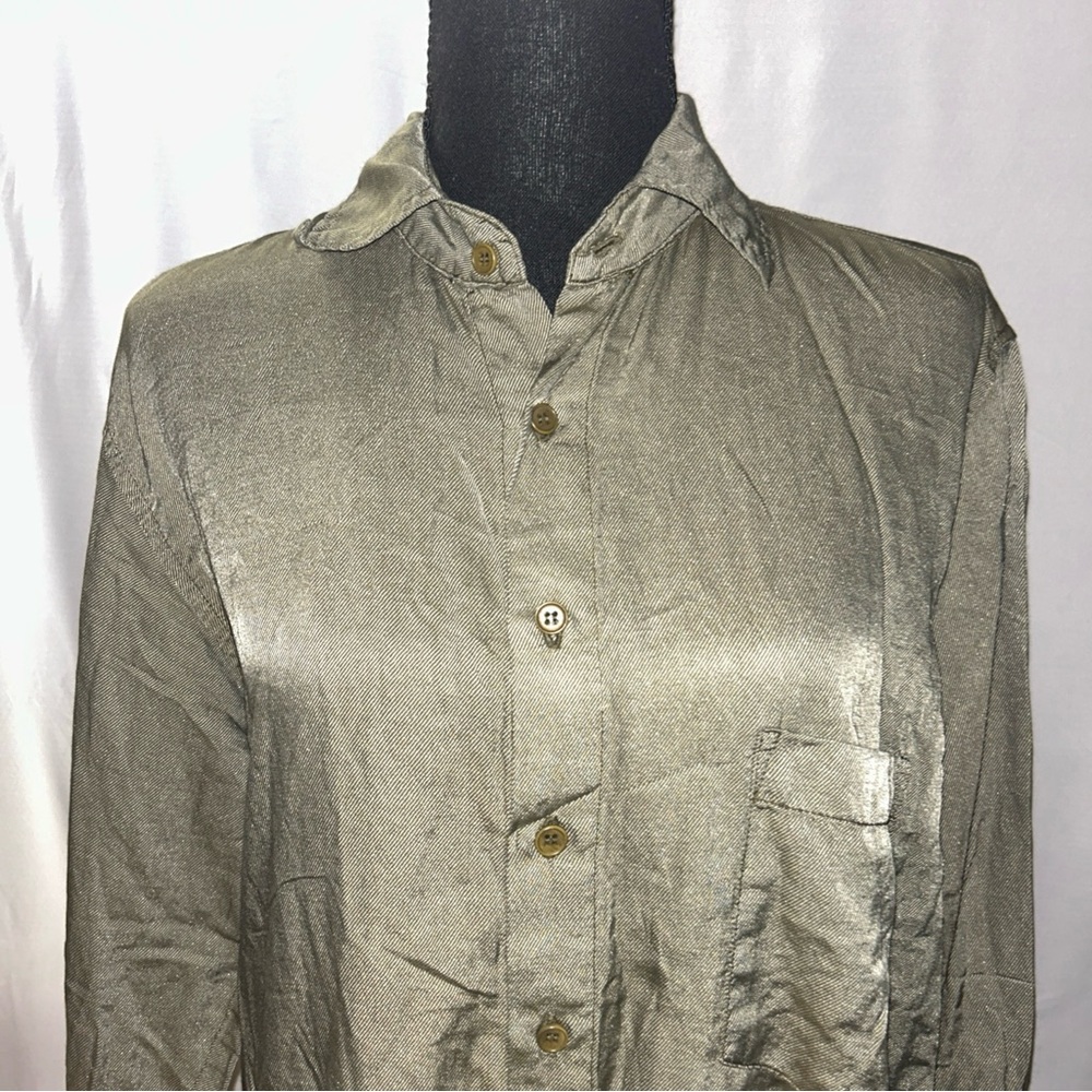 Free People x CP Shades‎ Cotton Silk Olive Tunic Boho Mini Dress size Small